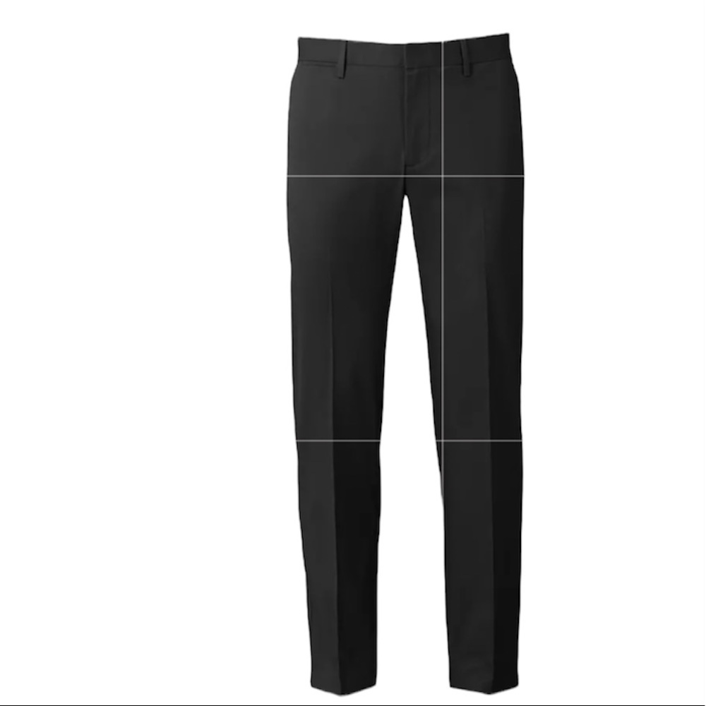 Apt. 9 Modern-Fit Stretch Easy-Care Chino Flat-Front Black Men Pants Sz 29/32